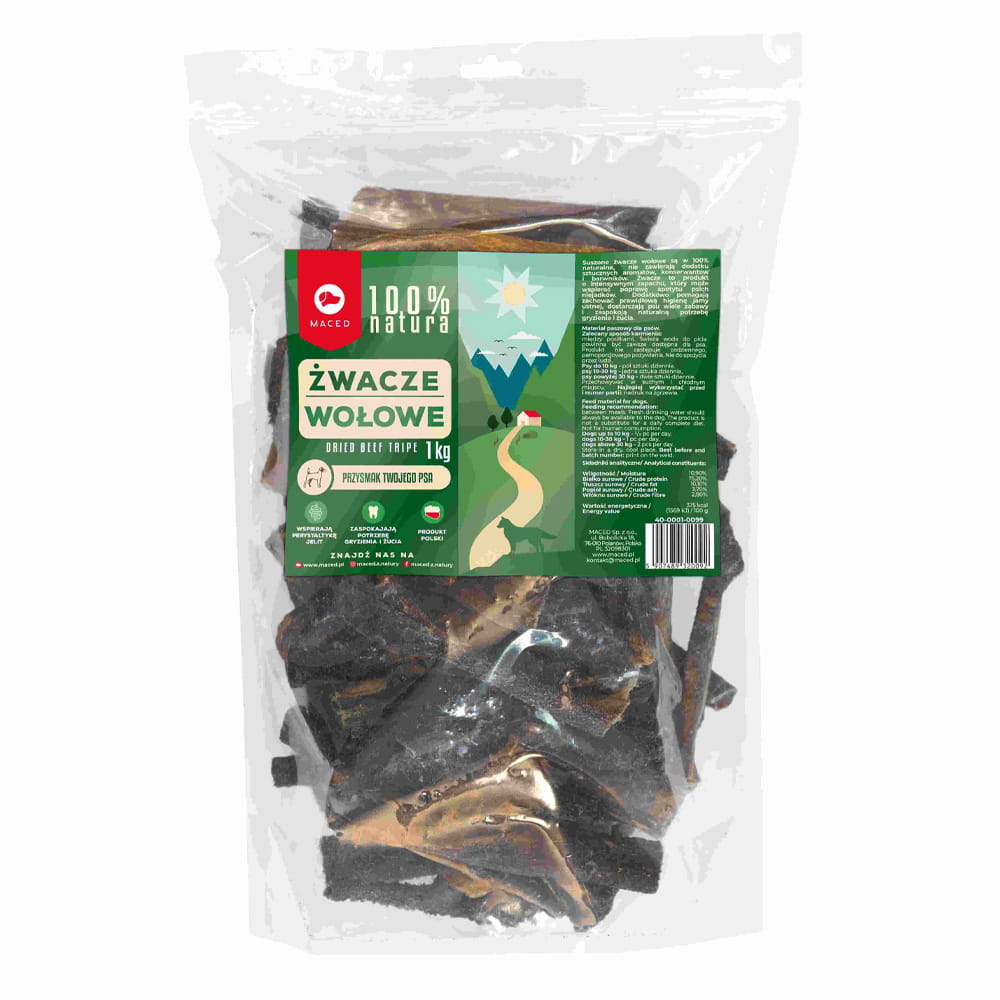 Maced żwacze wołowe żołądki przysmak dla psa 1kg